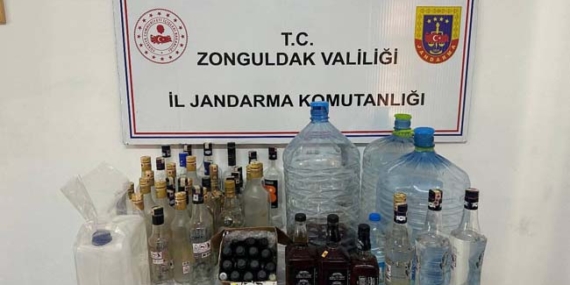SAHTE ALKOL YAPIMINA AİT MALZEMELER ELE GEÇİRİLDİ