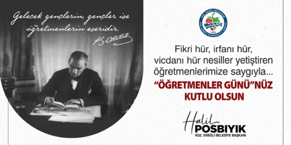 KDZ. EREĞLİ BELEDİYESİ ÖĞRETMENLER GÜNÜNÜ KUTLADI