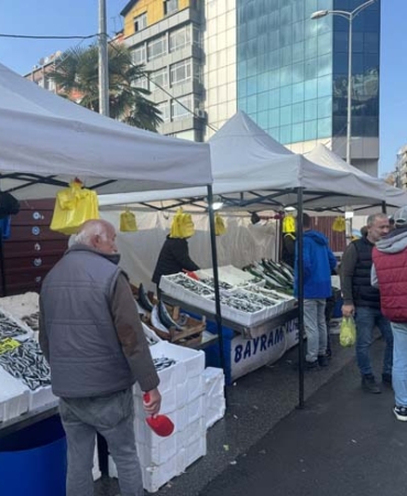 ZONGULDAK'TA FİYATI DÜŞEN HAMSİYE VATANDAŞLARDAN YOĞUN İLGİ