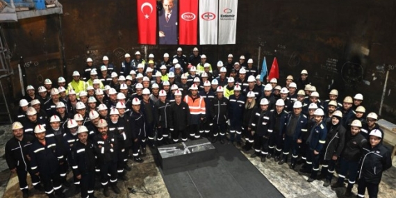 Erdemir 1.yüksek fırında refrakter örüm töreni yapıldı