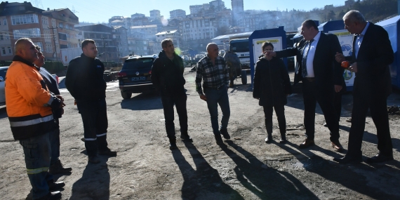 ALAPLI BELEDİYE BAŞKANI TEKİN, ÇALIŞMALARI YERİNDE İNCELEDİ