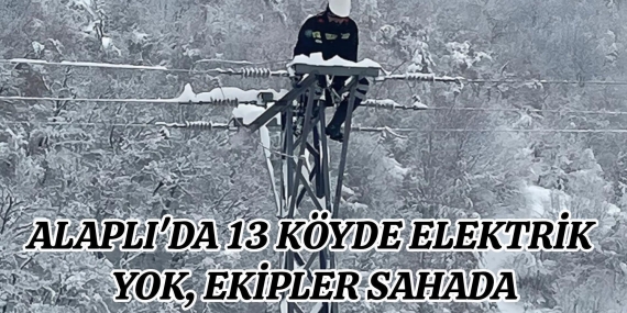 ALAPLI’DA 13 KÖYDE ENERJİ YOK