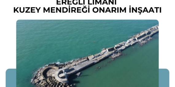 Kdz.Ereğli Limanı Kuzey Mendireği onarılıyor