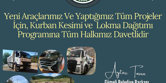 Gümeli Beldesine Yeni Araçlar Hibe Edildi