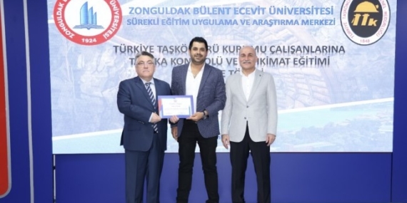 Madenlerde Tabaka Kontrolü ve Tahkimat Eğitimi Belge Takdim Töreni Gerçekleşti