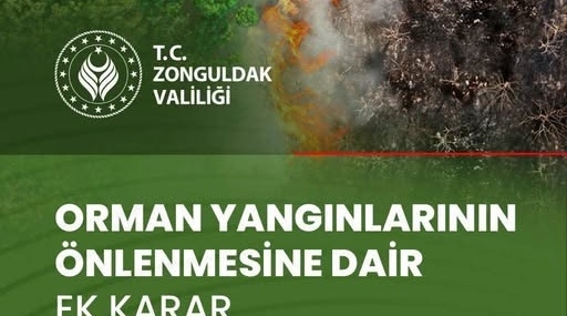 Zonguldak Valiliğinden orman yangınları için ek kararlar…