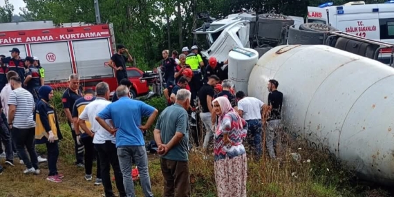BETON MİKSERİ ŞOFÖRÜ KAZADA HAYATINI KAYBETTİ…