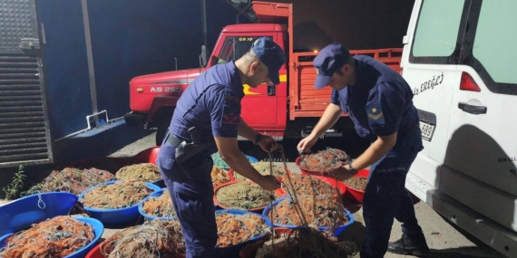 114 KALKAN BALIĞI VE 14 BİN METRE KALKAN AĞI ELE GEÇİRİLDİ