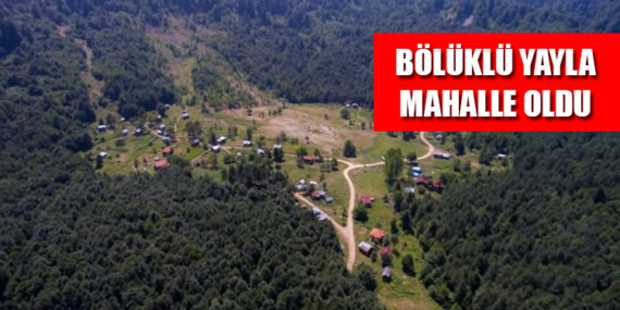 BÖLÜKLÜ YAYLA MAHALLE OLDU