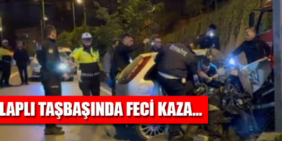 ALAPLI TAŞBAŞINDA FECİ KAZA…