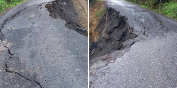 ORMANLI’DA YOL ÇÖKTÜ